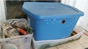 Supplies needed to build your own worm composter